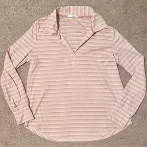 Jane + Delancey Long Sleeve Pink Top Size Large